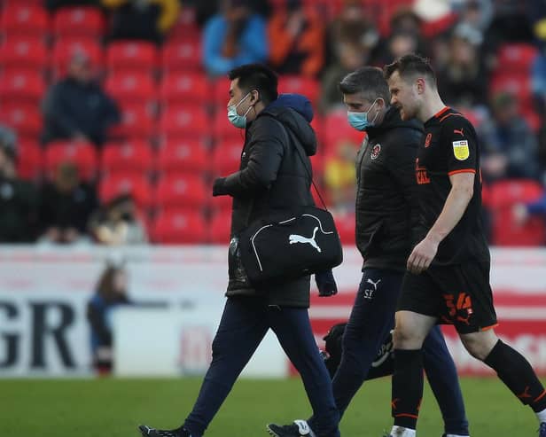 Thorniley was forced off with a neck injury