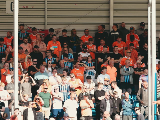 Seasiders supporters packed out the away end at Stockport.