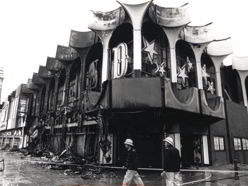 1989 was the year when a huge blaze broke our at Funland Amusements. Firefighters had extinguished the flames in this scene and the devastating damage was clear