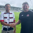 Lincoln McFayden, left with Chris Beech
