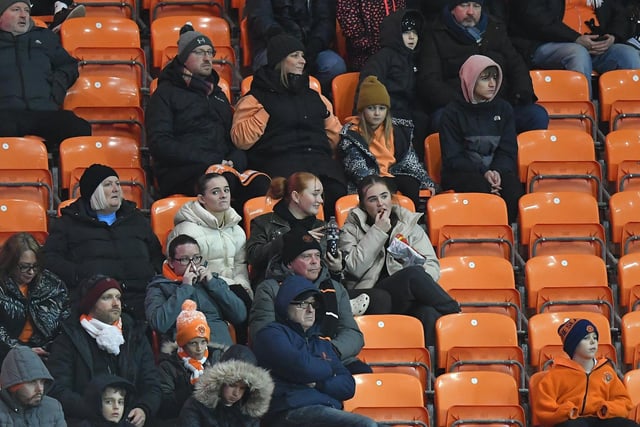 Supporters watch on as the Seasiders stumble to a 2-1 defeat against Northampton Town.