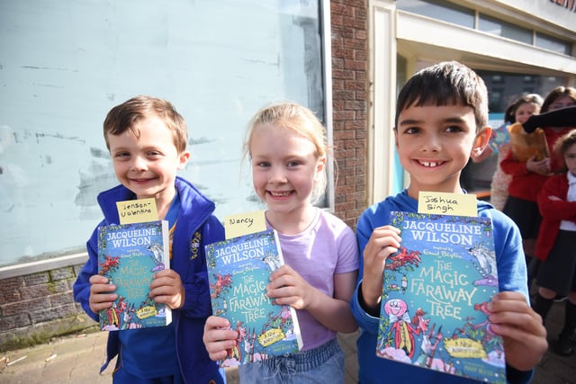 This trio of young readers were thrilled to meet author Jacqueline Wilson at Book, Bean and Ice Cream in Kirkham.