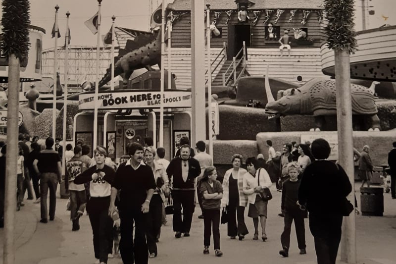 Noah's Ark in the background - one of the theme park's oldest rides. This was 1981