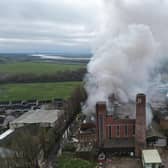 The scene of a major fire in Lancaster on Sunday on the Lune Industrial Estate. Picture by Gary Watts.