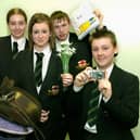 St Georges CE High School pupils illustrate the business related courses on offer at their school. From left, Helen Cummings, Bethan Wylie, Jessica Holker, Jake Emery and Stephen Hawkins