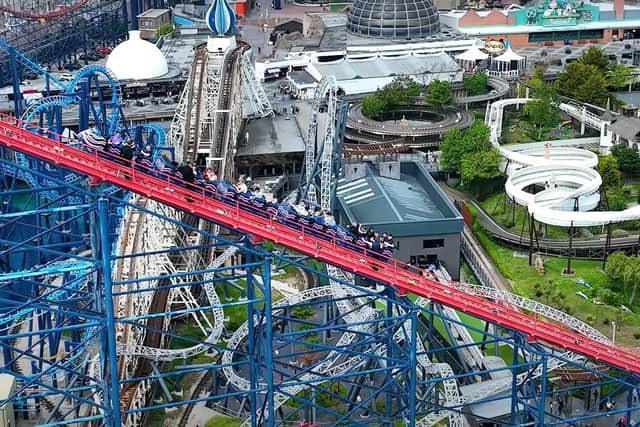 Riders were left temporarily stranded on the Big One rollercoaster at Blackpool Pleasure Beach after it broke down. (Credit: JC Photography)