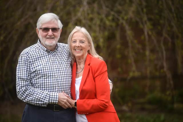 Ian and Tricia Shaw have married after meeting on the internet. The couple have been together for seven years and live in St Annes