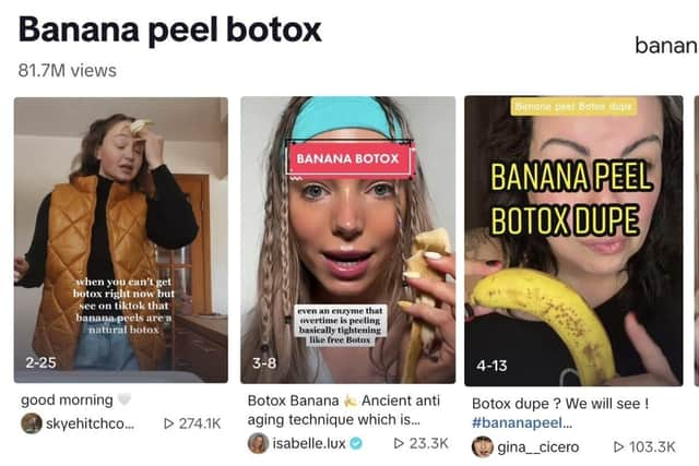 Banana Peel Botox TikTok Views