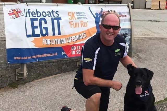 Graham Schofield tackled the run with his dog Toby