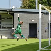 Siya Ligendza forces Aldershot keeper to punch clear (photo: Steve Mclellan)