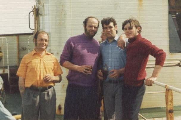 Crew of the Fleetwood trawler Criscilla in the 1970's