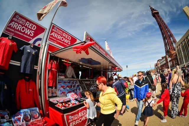 Visitors will be able to buy merchandise at Blackpool Air Show Village. Photo:  SAC Katrina Knox