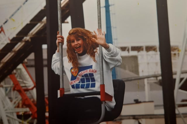 This photo was taken when the cableway was opened in May 1992. The German made £25k Skydiver was Britain's only coin-operated cableway