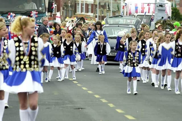 Fleetwood Royalettes leading the  2022 Fleetwood Carnival parade