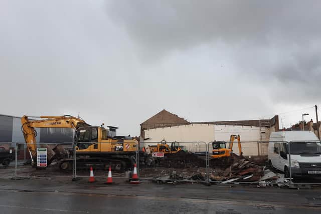 Demolition of the Steals site