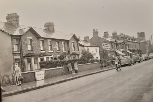 This is Rossall Road close to Victoria Road West junction. St Andrew's Church in the distance