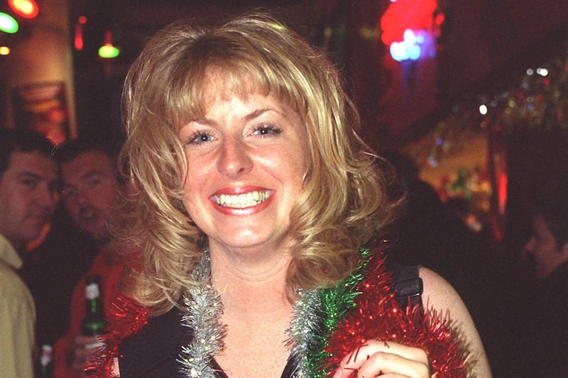 Jackie Morgan at a Christmas event, 1996