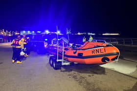 A man was rescued by lifeboat crews after entering the sea opposite the Imperial Hotel in Blackpool (Credit: RNLI Blackpool)