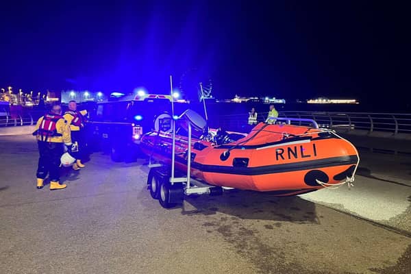 A man was rescued by lifeboat crews after entering the sea opposite the Imperial Hotel in Blackpool (Credit: RNLI Blackpool)