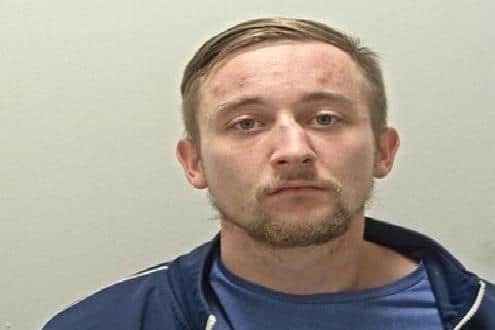 Tyler McPherson stole curtains and a foot warmer before being arrested following a six-hour rooftop siege (Credit: Lancashire Police)