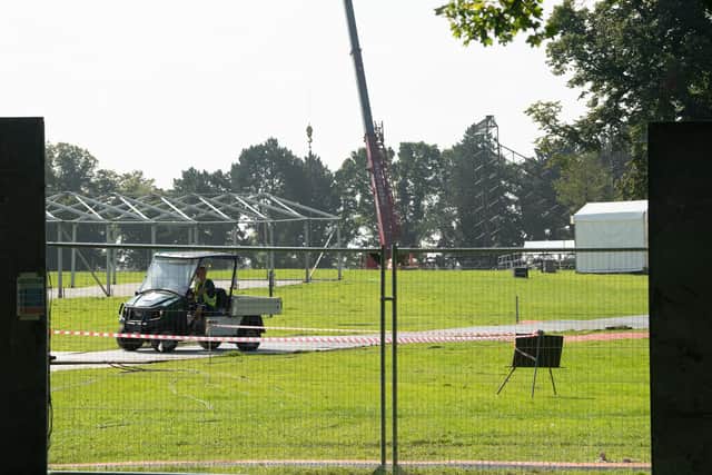 Preparations for the Radio 2 Weekend at Moor Park, Preston