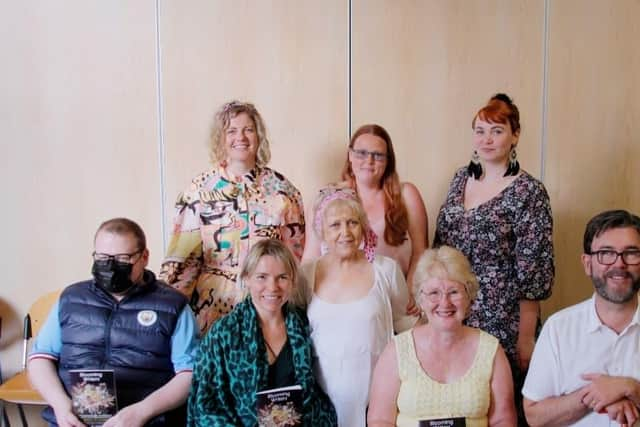 Front row: Christopher Stell, Lisa Middleton, Linda Hampton (standing), Karen Pennington, Neal Sandwell
Back row: Katrina Jolly, Amy Marie Mellor, Laura Shevaun Green. Photo credit: Henry Sandwell