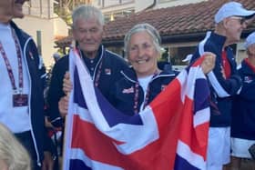 Blackpool tennis veteran Christine Baron was the GB flagbearer at the World Championships