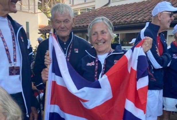 Blackpool tennis veteran Christine Baron was the GB flagbearer at the World Championships