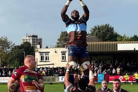Lineout action from Fylde’s defeat (photo courtesy of Rotherham Titans RFC)