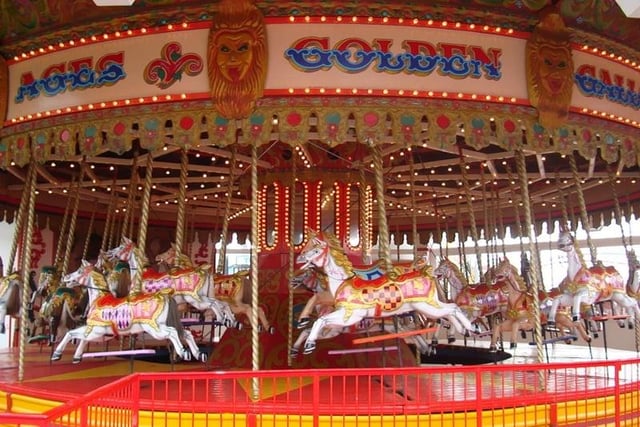 The Golden Gallopers carousel, dating back to 1919, is still a huge draw at Blackpool Pleasure Beach