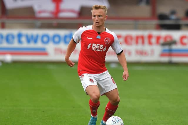 Kyle Dempsey playing for Fleetwood Town