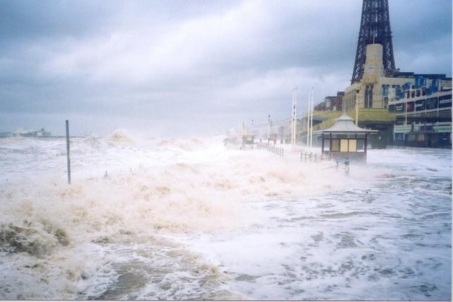 Blackpool Promenade flooding in 1998