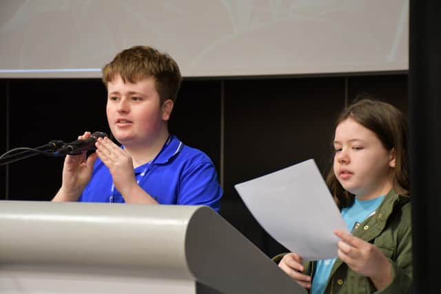 Alice Tarpey, 13, who leads Blackpool Youth Climate Group, and Josh Brayshaw, who is the chairman of Blackpool Sixth Eco Action