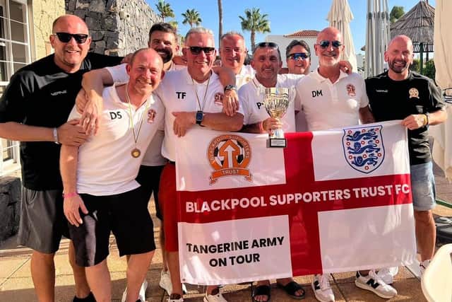 Blackpool Supporters Trust Walking Football Club won the Canaries Walking Football Tournament in Tenerife Picture: Blackpool Supporters Trust Walking Football Club