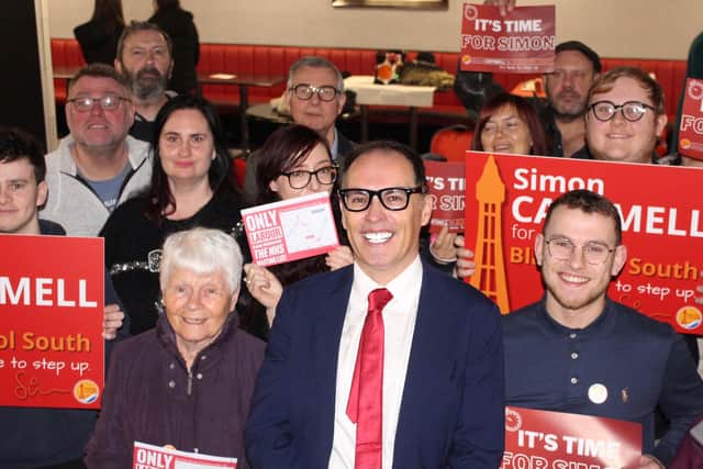 Simon Cartmell at his campaign launch