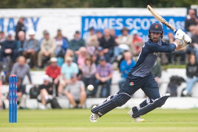 Lancashire's Josh Bohannon hit a century when they beat Kent Spitfires at Stanley Park in August Picture: Daniel Martino