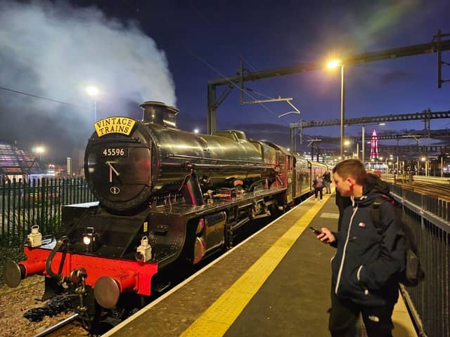 Locomotive 45596 "Bahamas" at Blackpool North Station