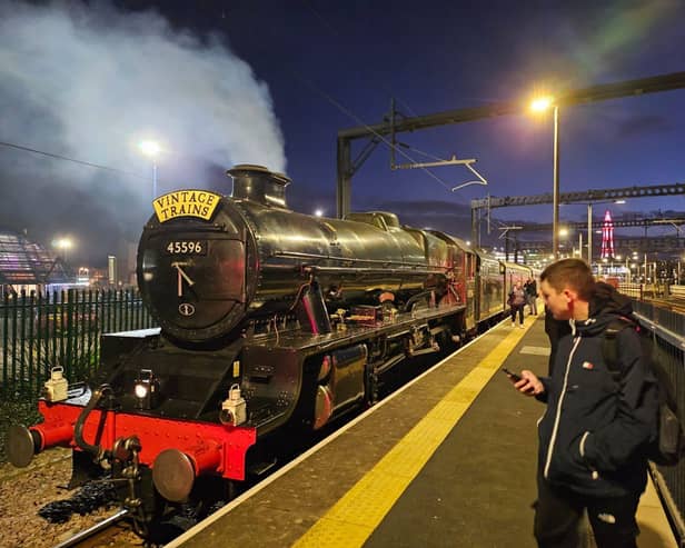 Locomotive 45596 "Bahamas" at Blackpool North Station