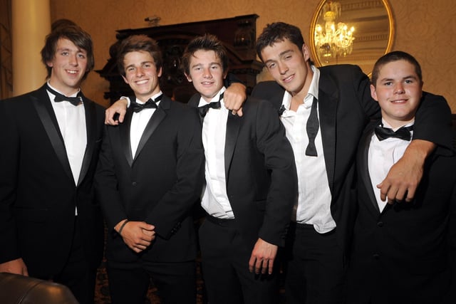 Rossall School ball at the Imperial Hotel - L-R Daniel Stone, Matthew Dryden, Chris Metcalfe, Charles Hough and James Palmer