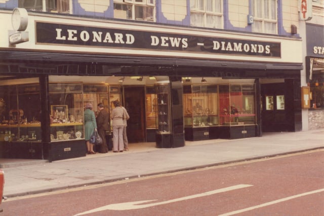 A scene of the shop, probably mid 1970s. Leonard Dews, with its high-end diamonds, weathered historic economic storms and flourished through the decades