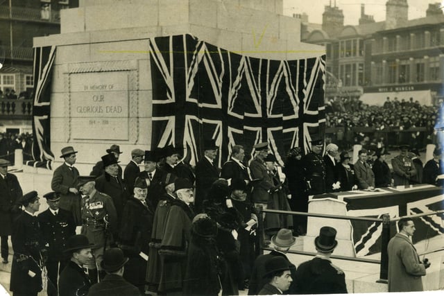 The unveiling of Blackpool War Memorial in 1923