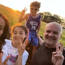 Stephen Robinson with his wife Joanna and their children