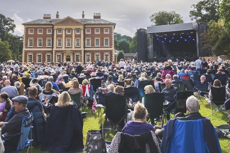 The crowds enjoy Lytham Proms, with stately Lytham Hall as the backdrop. photo: Rhodes Media