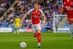 Josh Harrop in action against Gillingham.