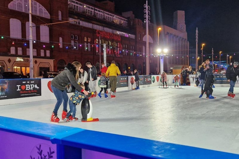 Learn to skate with help from the plastic penguins