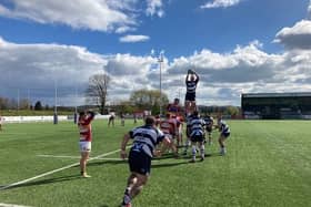 Lineout action from Fylde RFC's thriller at Stourbridge