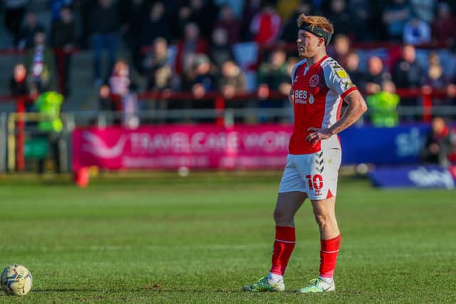Fleetwood Town midfielder Callum Camps is among the senior players out to help Fleetwood Town over the line.