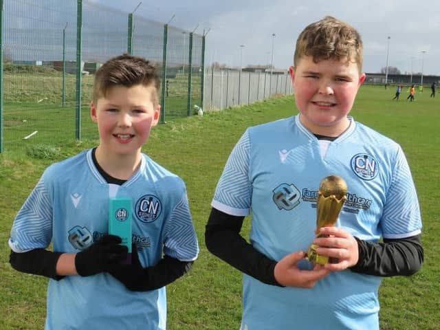 Player of the match league debutant Lochlan and first ever Parents Player of the match Rio