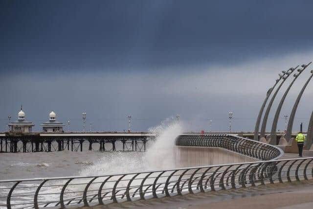 Blackpool is set to be hit by heavy rain and strong winds this weekend