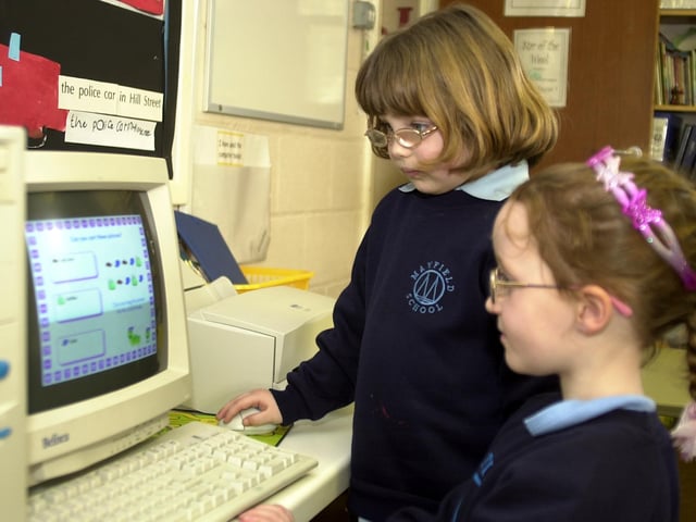 Mayfield School left Darcy Porter 5 and Katie Johnson 5
